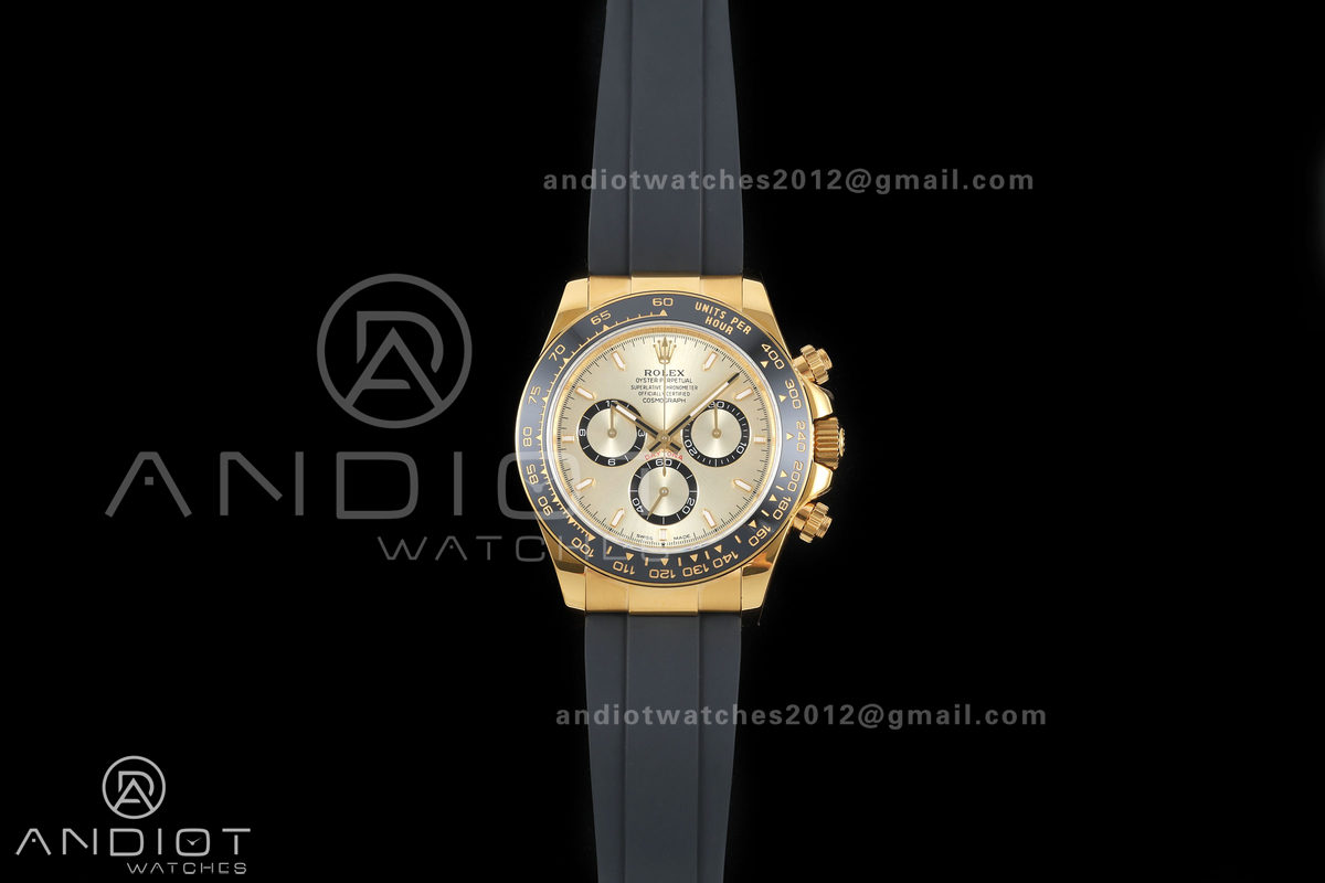 Daytona 126518 QF 1:1 Best Edition YG Dial on Oysterflex Strap JH4131 V18 Weighted (Free Sprung)